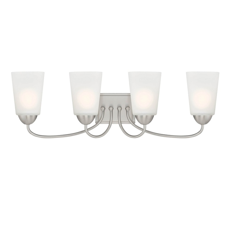 Malone Four Light Vanity in Brushed Nickel