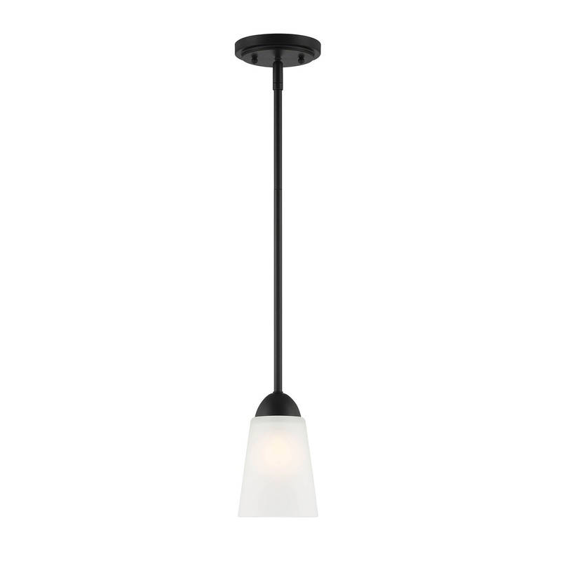 Malone One Light Pendant in Matte Black