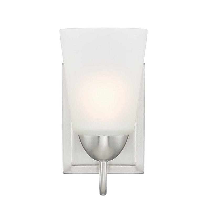 Malone One Light Wall Sconce in Brushed Nickel