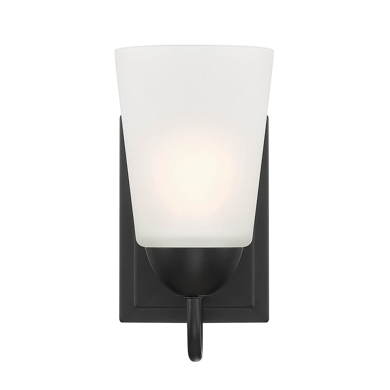 Malone One Light Wall Sconce in Matte Black