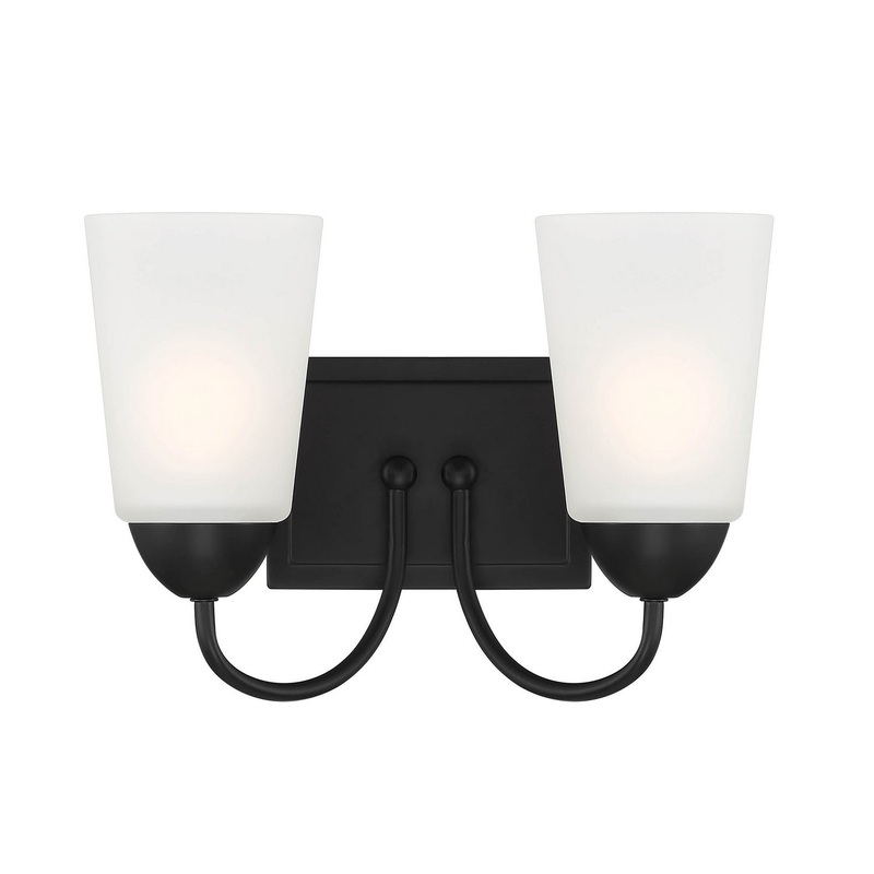 Malone Two Light Vanity in Matte Black