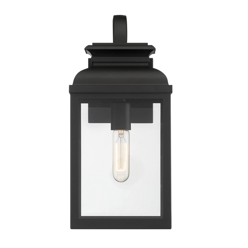 Milton One Light Wall Lantern in Black