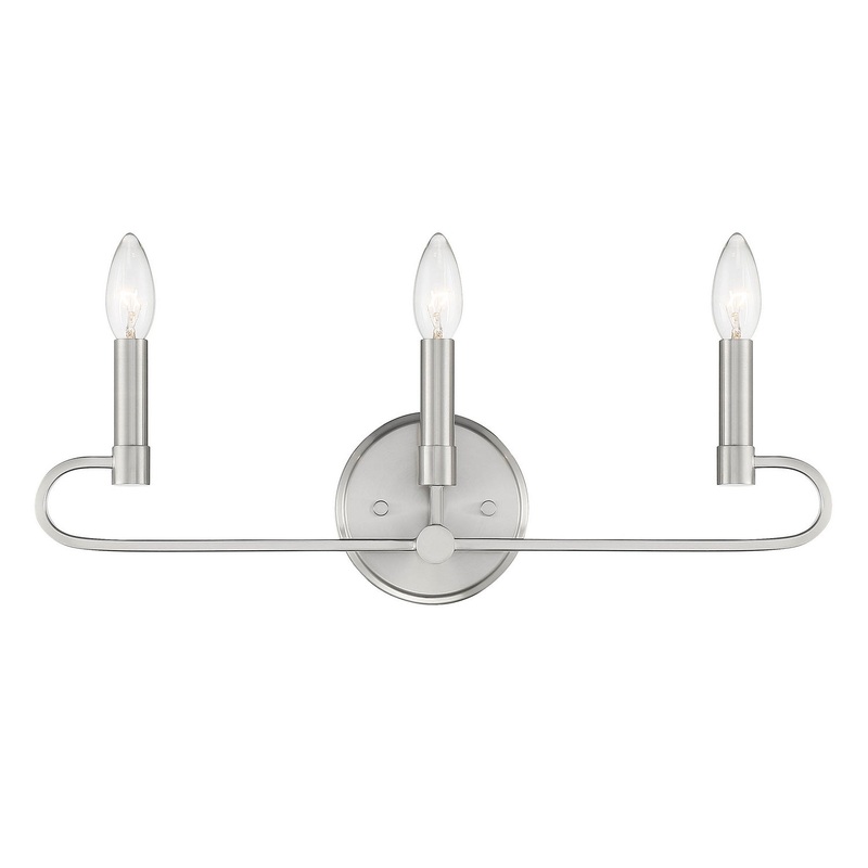 Summit Three Light Vanity in Brushed Nickel