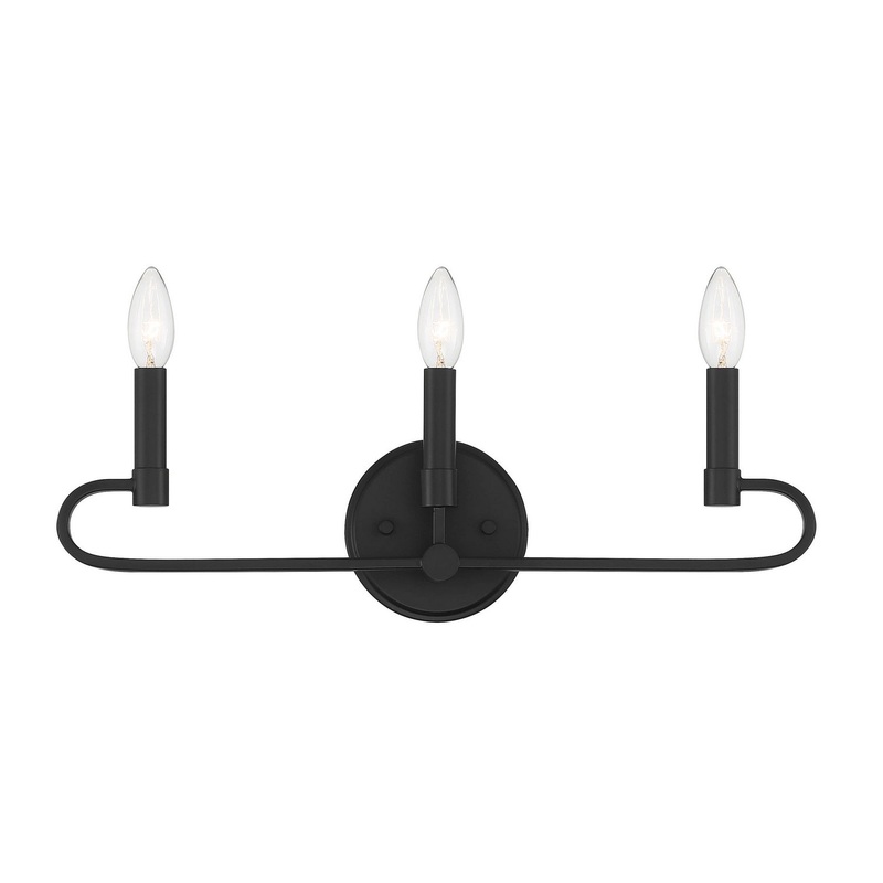 Summit Three Light Vanity in Matte Black