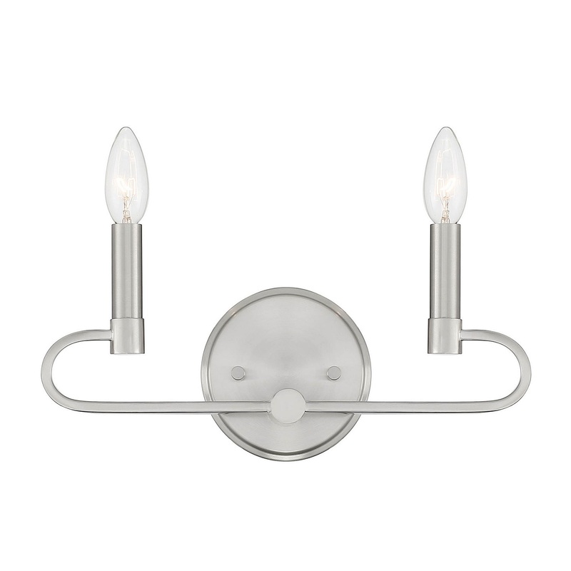 Summit Two Light Vanity in Brushed Nickel