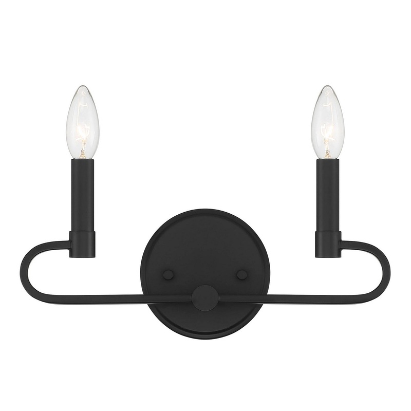 Summit Two Light Vanity in Matte Black