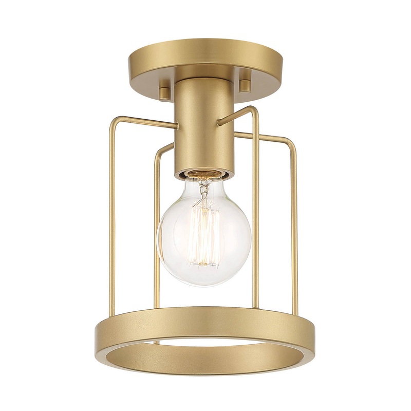 Tafo One Light Semi Flush Mount in Golden Mist