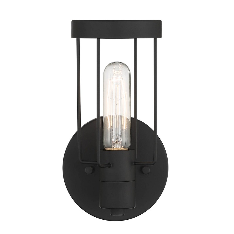 Tafo One Light Wall Sconce in Matte Black