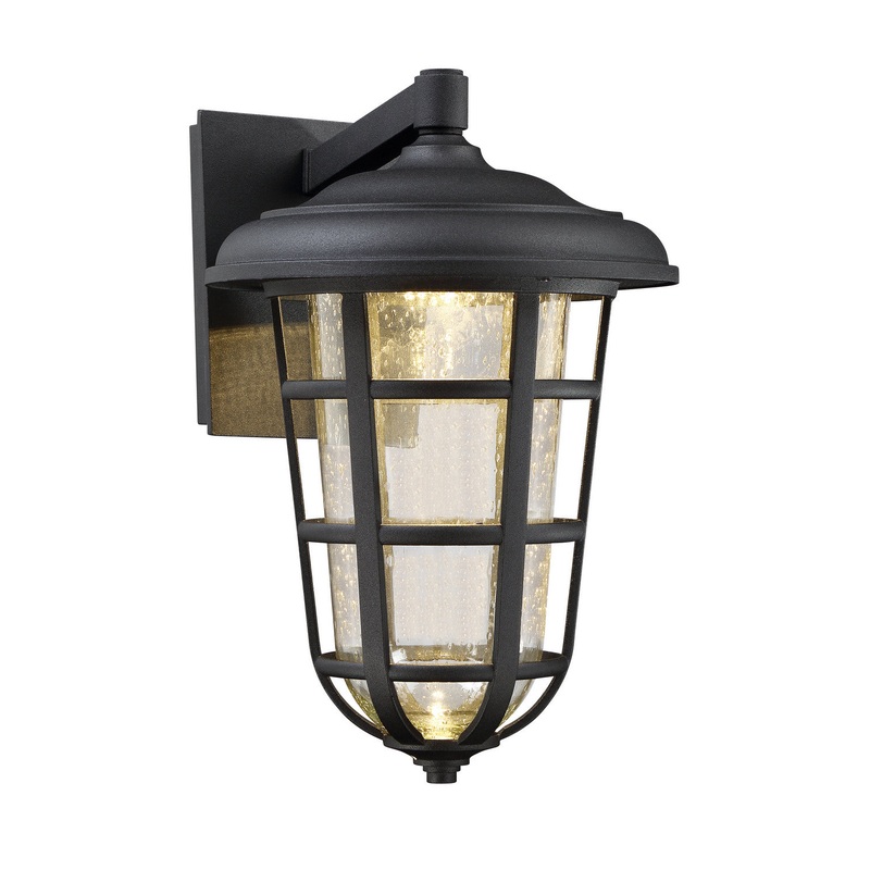 Triton LED Wall Lantern in Black