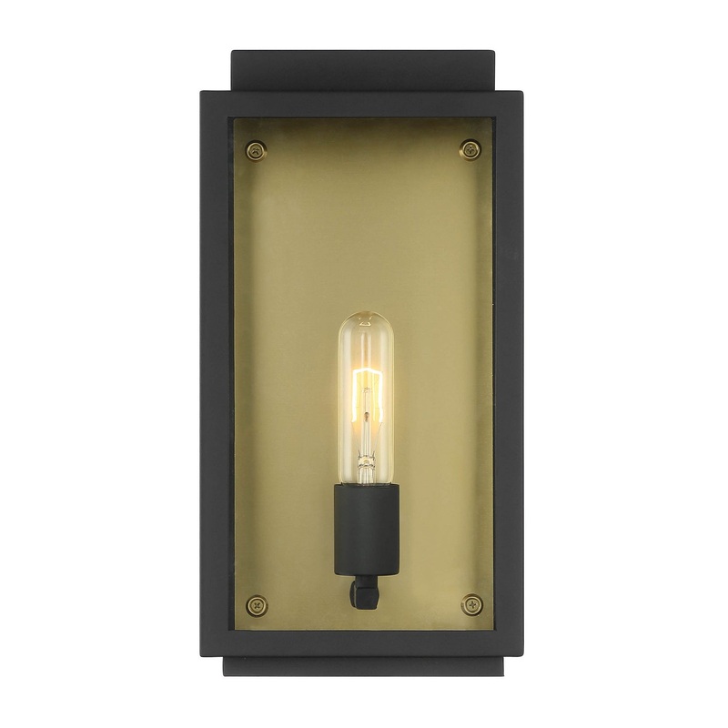 Twilight One Light Wall Lantern in Black