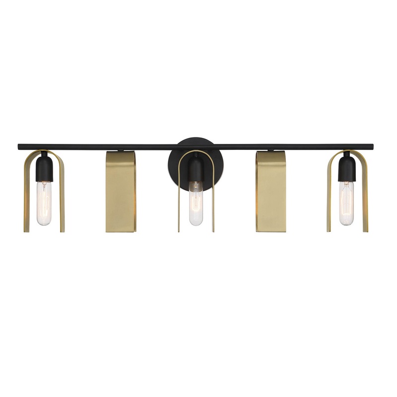 U Turn Five Light Vanity in Matte Black