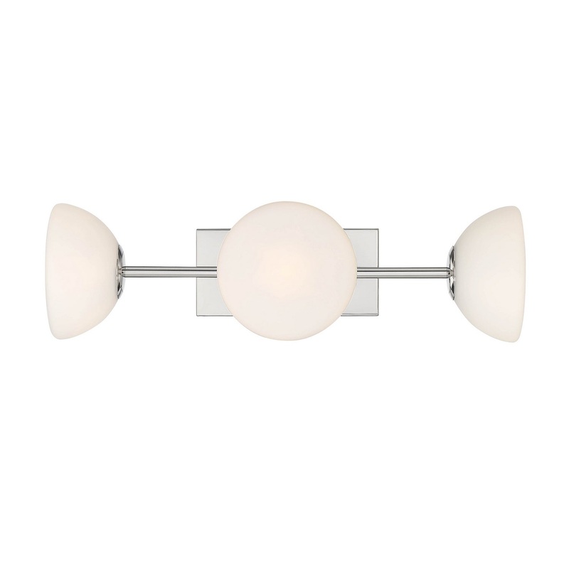 Zio Three Light Vanity in Polished Nickel