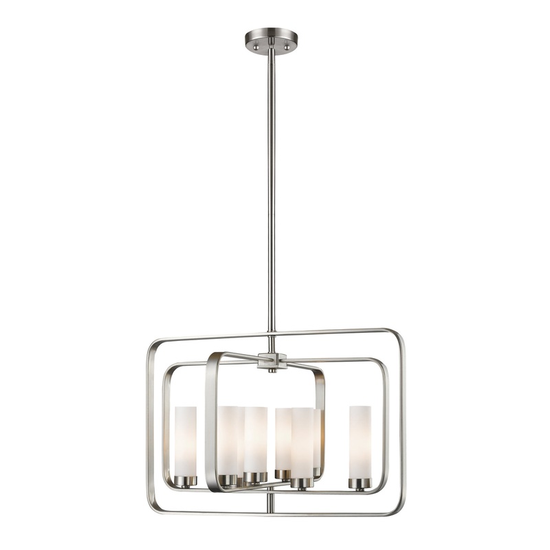 Aideen Eight Light Pendant in Brushed Nickel