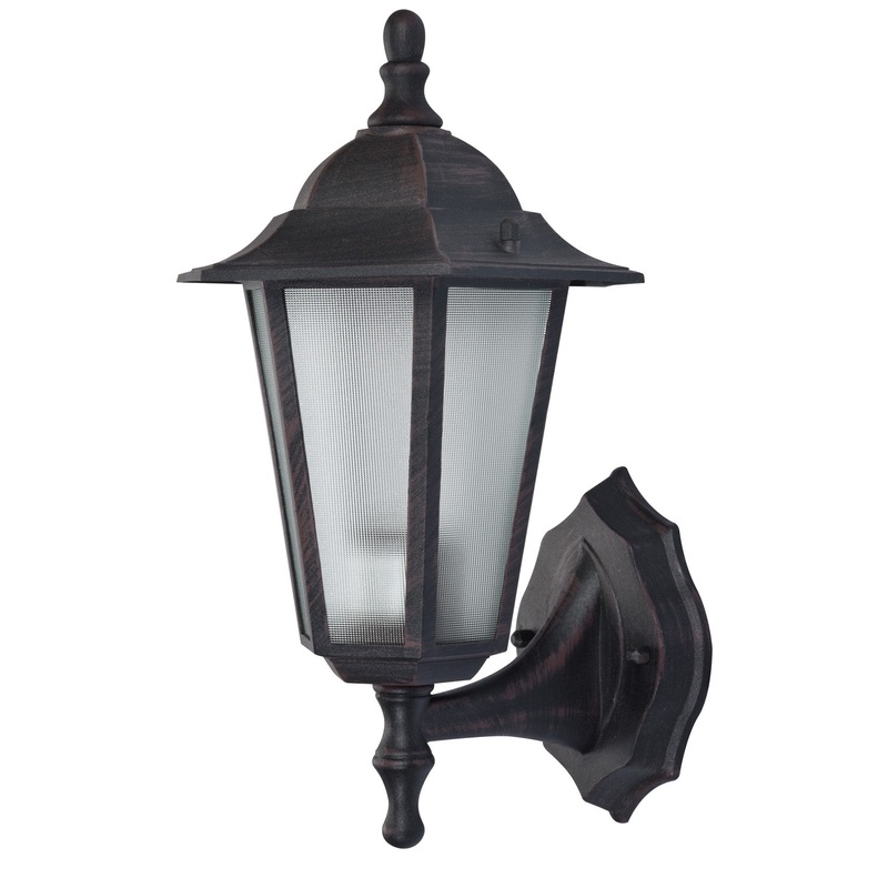 Alexander One Light Wall Lantern in Rust
