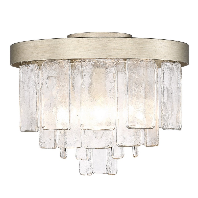 Ciara WG Three Light Flush Mount in White Gold