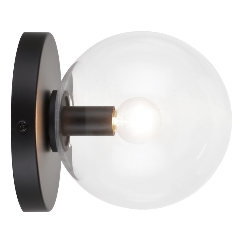 Cosmo One Light Wall Sconce in Black
