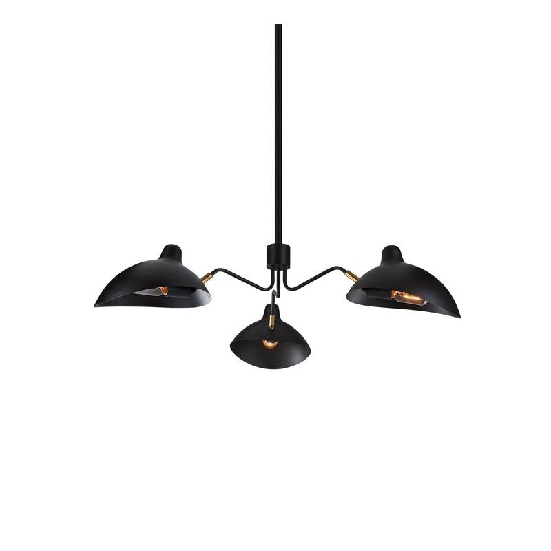 Droid Three Light Pendant in Bronze & Brushed Gold