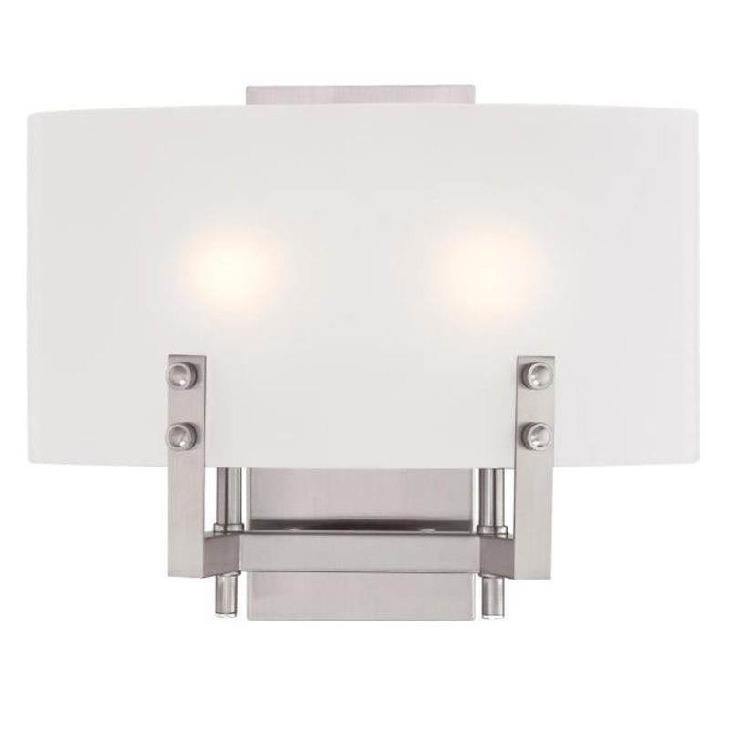Enzo James Two Light Wall Fixture in Brushed Nickel