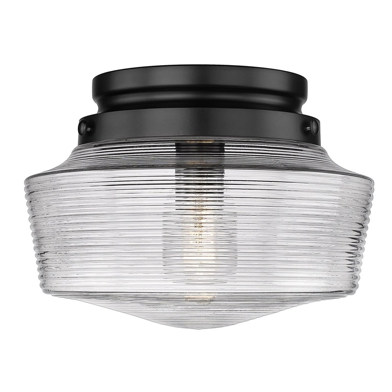 Holloway One Light Flush Mount in Matte Black