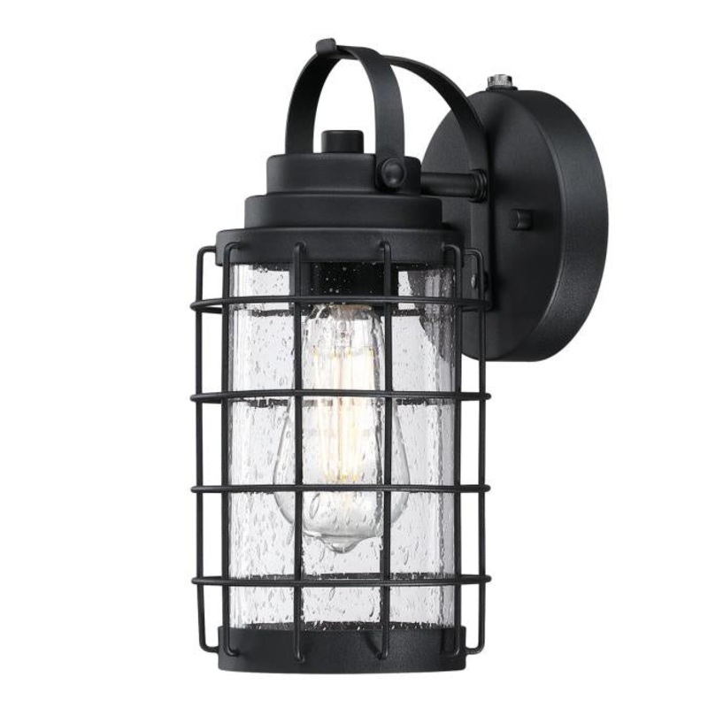 Jupiter Point One Light Wall Fixture in Textured Black