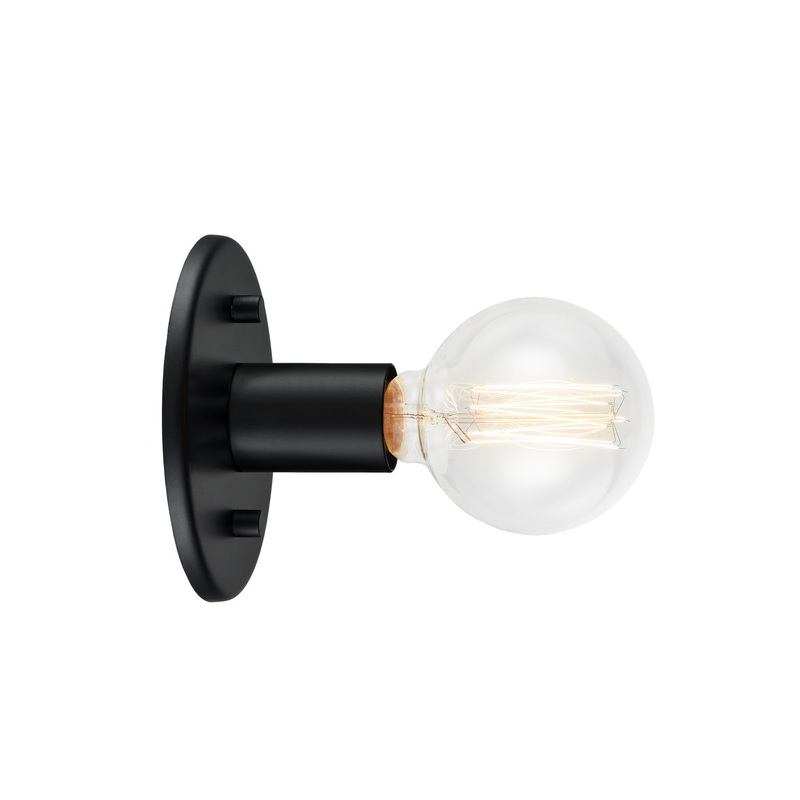 Kasa One Light Wall Sconce in Black