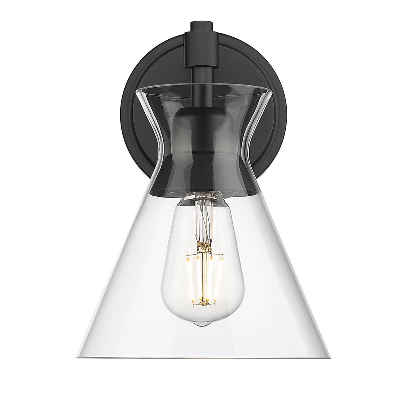 Malta One Light Wall Sconce in Matte Black