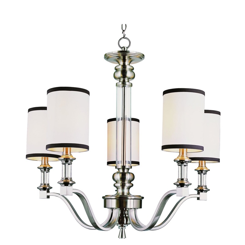 Montclair Five Light Chandelier in Brushed Nickel