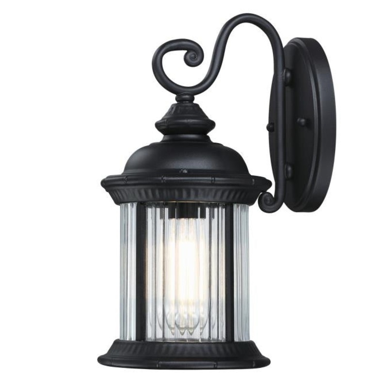 New Haven One Light Wall Fixture in Textured Black
