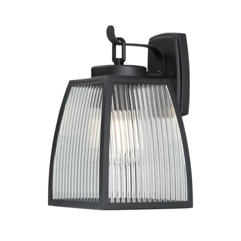 Niko One Light Wall Fixture in Textured Black