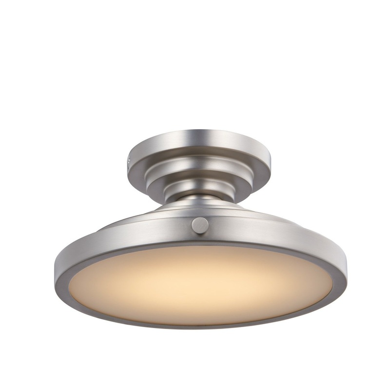 Pasos LED Flush Mount in Satain Nickel