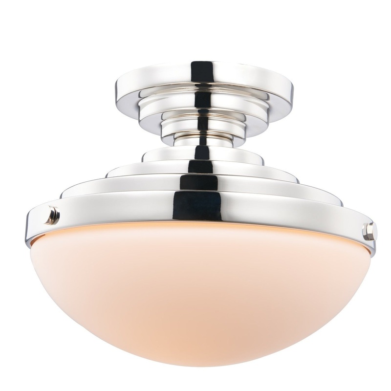 Pasos One Light Flush Mount in Polished Nickel