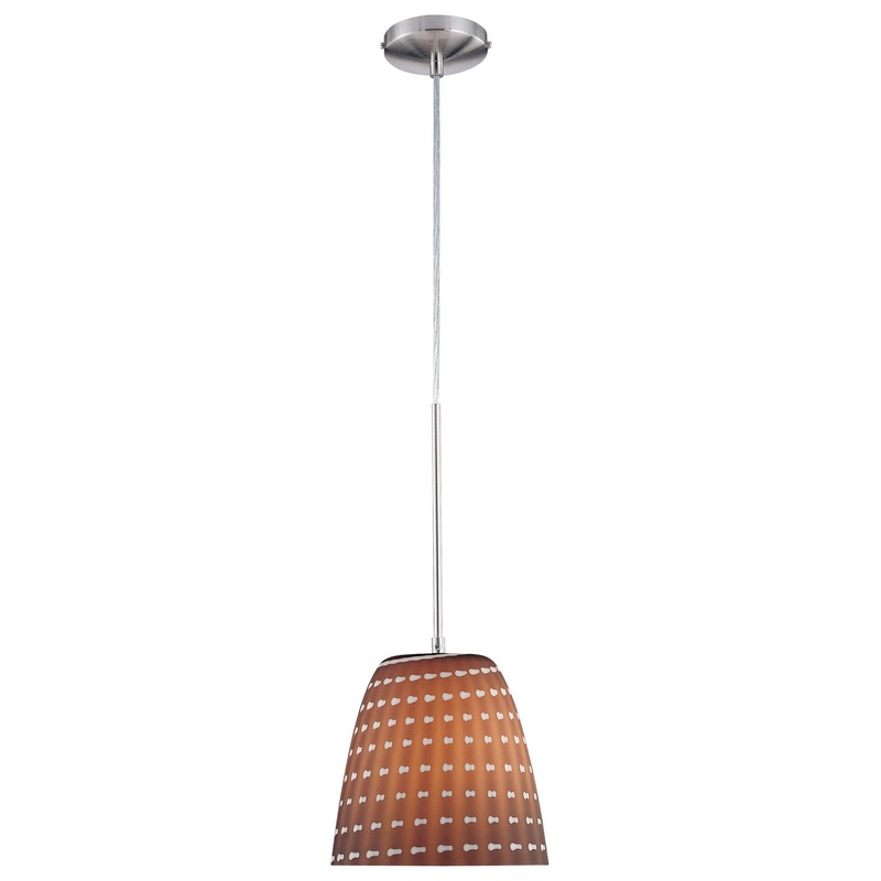 Pendants One Light Pendant in Brushed Nickel