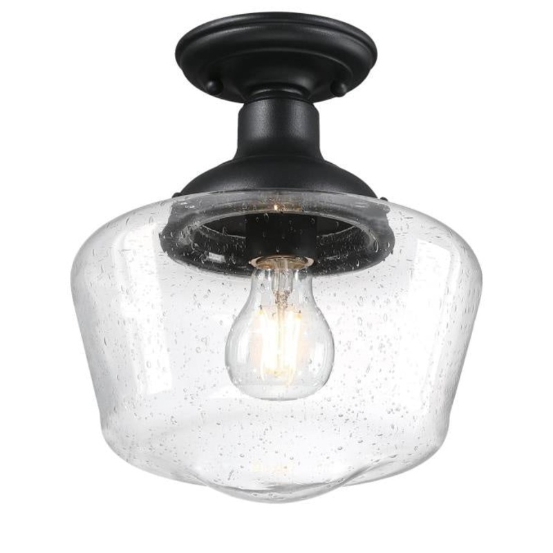 Scholar One Light Semi-Flush Mount in Textured Black