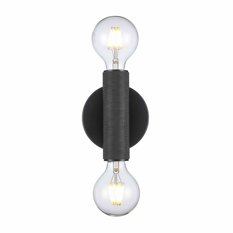 Auburn Two Light Wall Sconce in Black