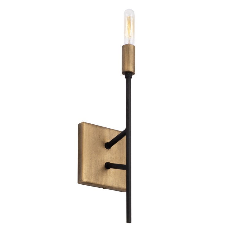 Bodie One Light Wall Sconce in Havana Gold/Carbon