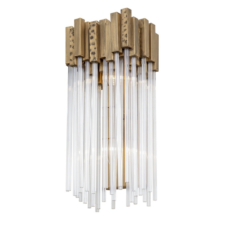 Matrix Two Light Wall Sconce in Havana Gold