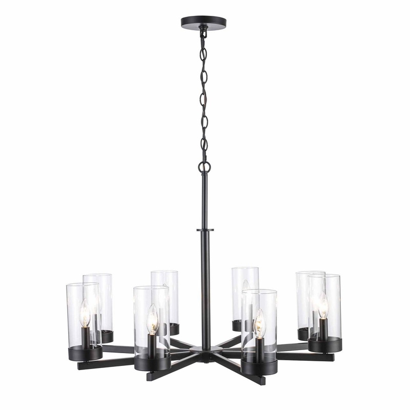 Meadowlark Eight Light Chandelier in Black