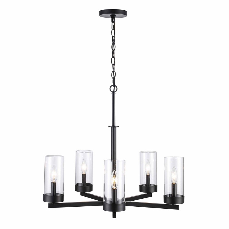 Meadowlark Five Light Chandelier in Black