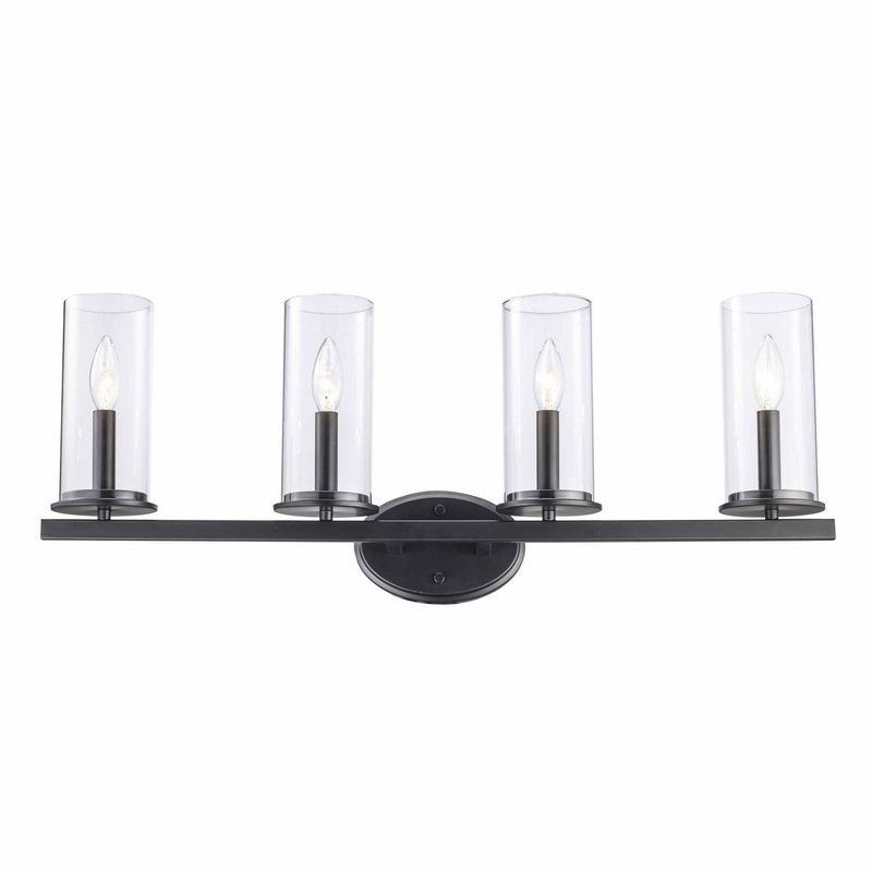Meadowlark Four Light Vanity Bar in Black