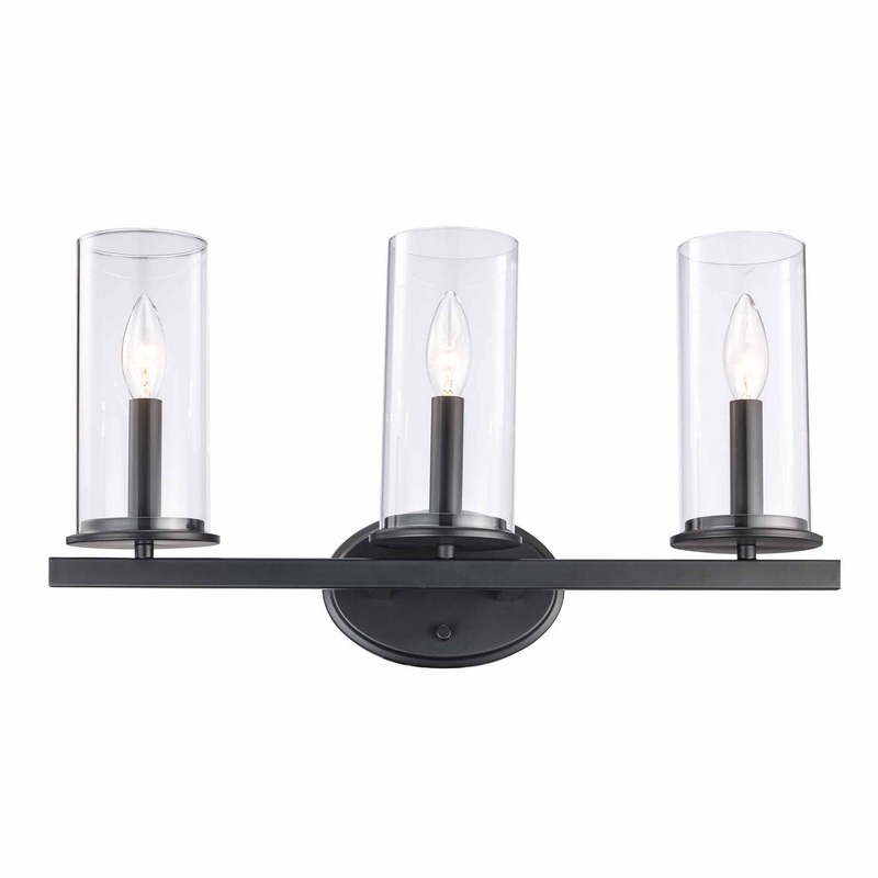Meadowlark Three Light Vanity Bar in Black