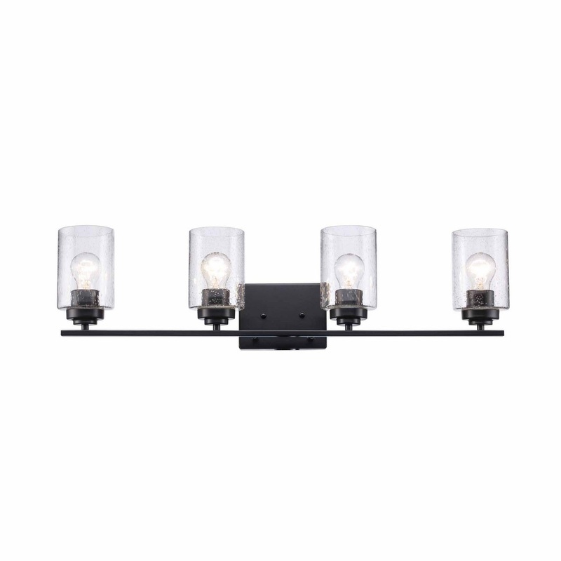Mod Pod Four Light Vanity Bar in Black