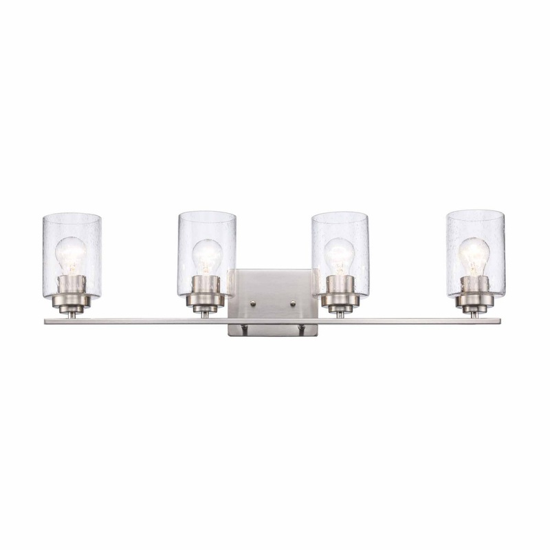 Mod Pod Four Light Vanity Bar in Brushed Nickel