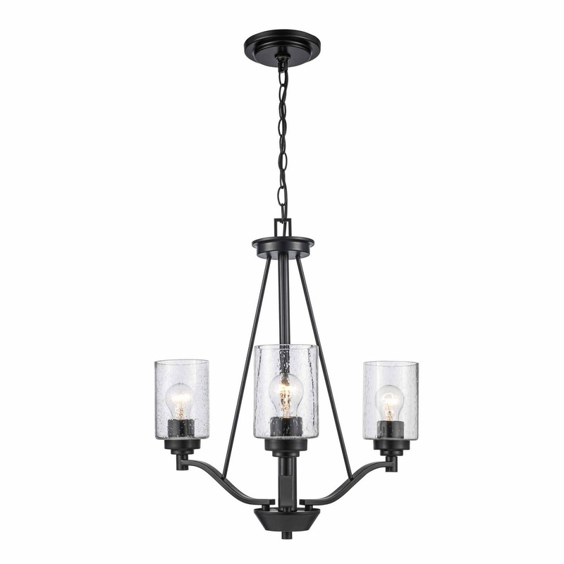 Mod Pod Three Light Chandelier in Black