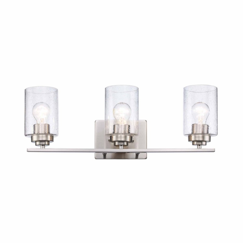 Mod Pod Three Light Vanity Bar in Brushed Nickel