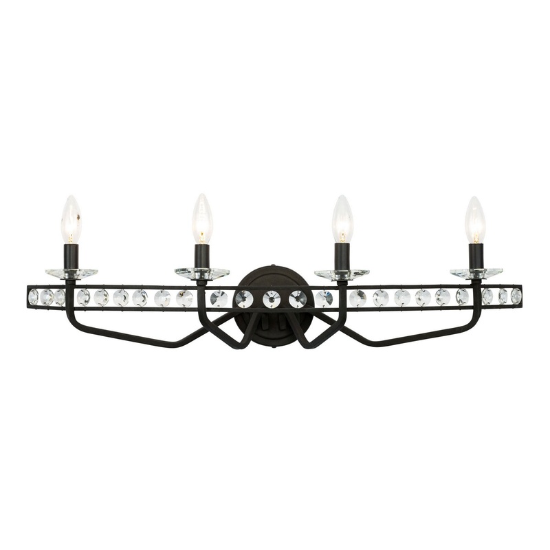 Monroe Four Light Bath in Carbon