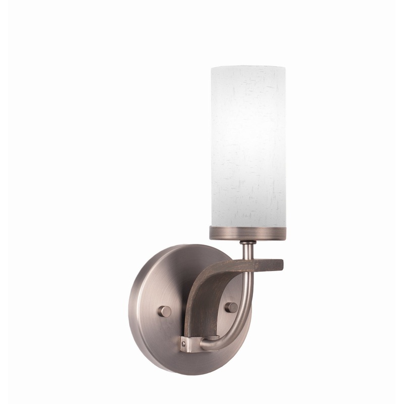 Monterey One Light Wall Sconce in Graphite & Painted Distressed Wood-look Metal