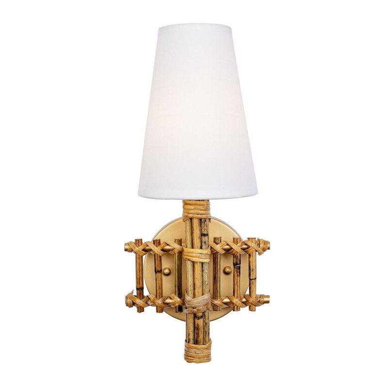 Nevis One Light Wall Sconce in French Gold