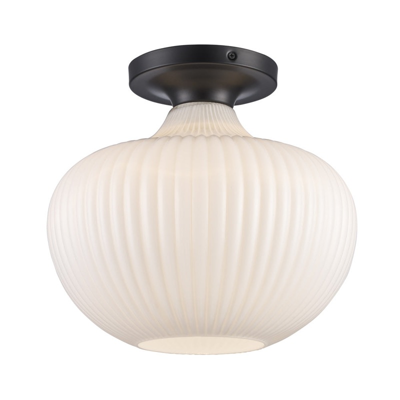 One Light Flush Mount in Black