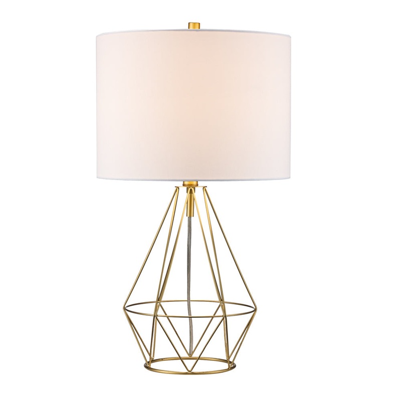 One Light Portable Lamp in Antique Gold