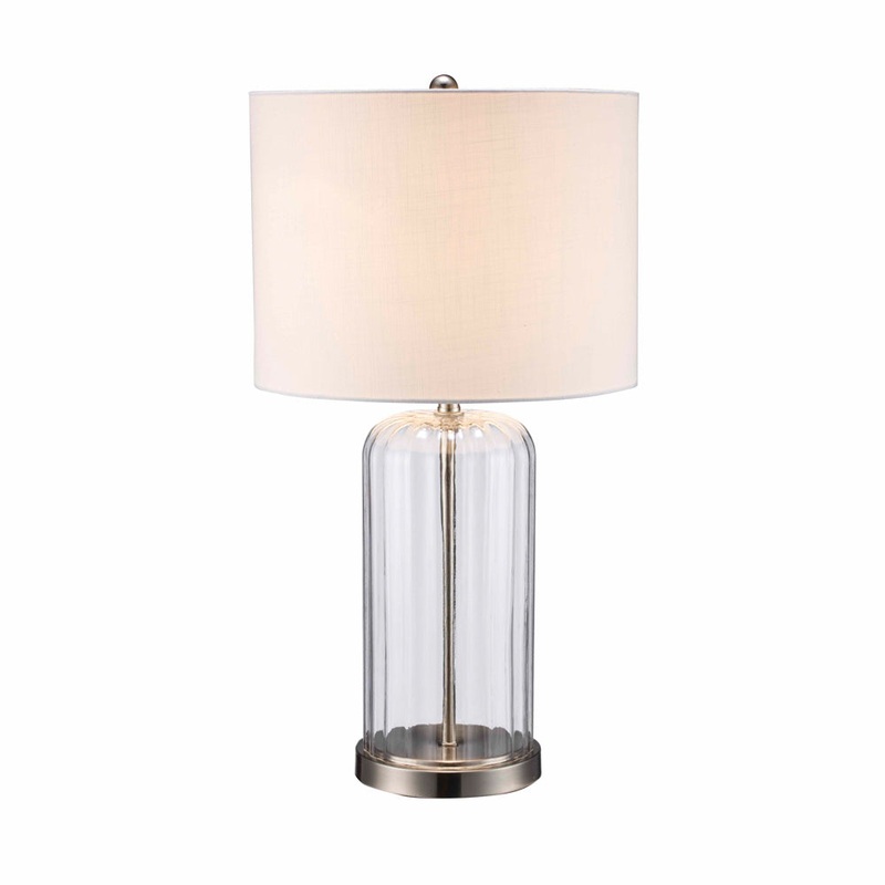 One Light Portable Lamp in Brushed Nickel